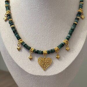 MAYAMAR Emerald Heart Necklace
